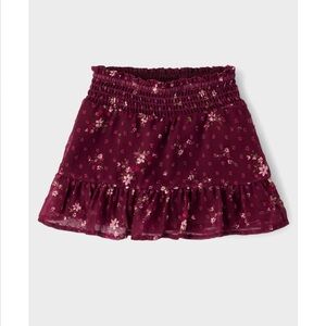Floral Burgundy Skirt